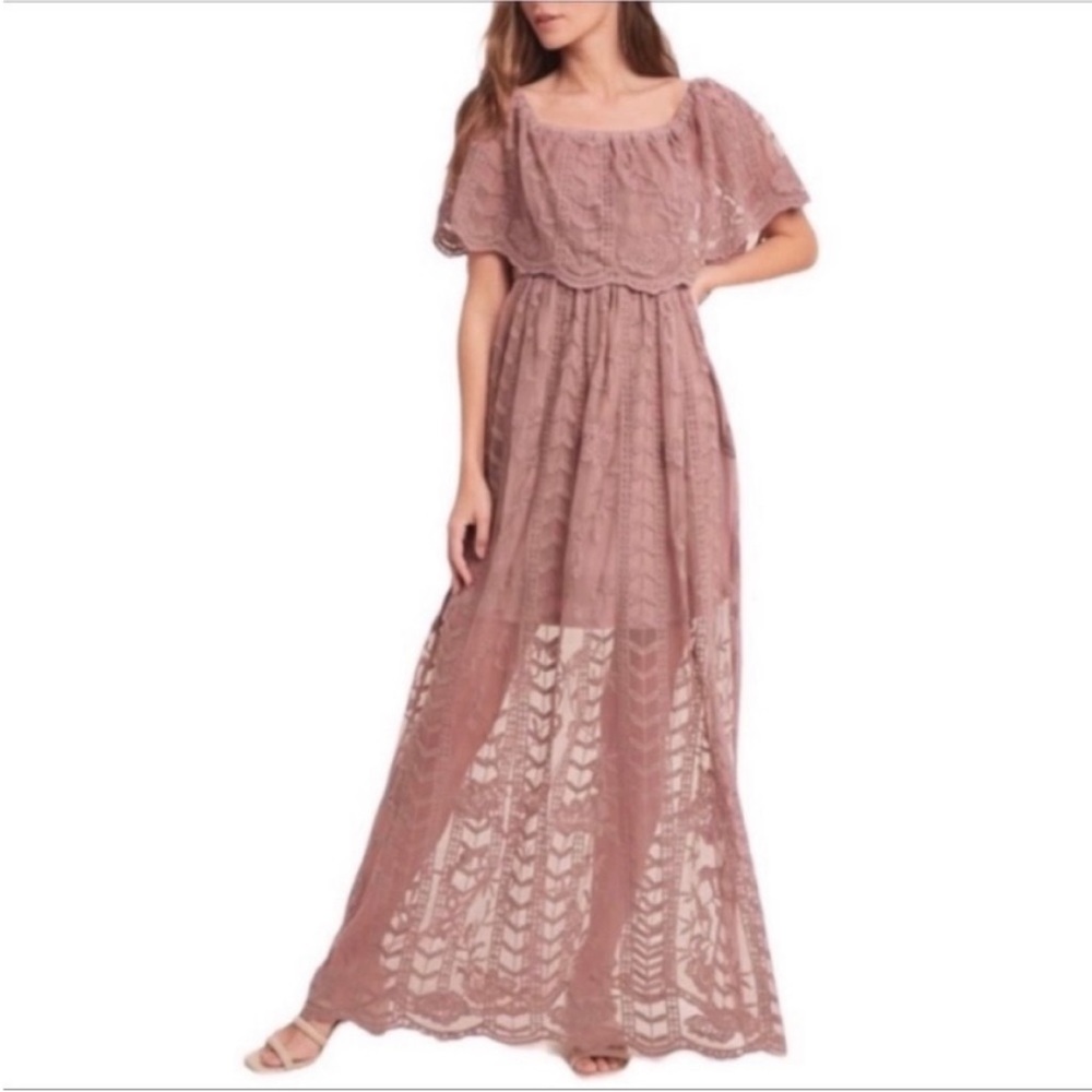 WISHLIST Lace Overlay Maxi Dress S